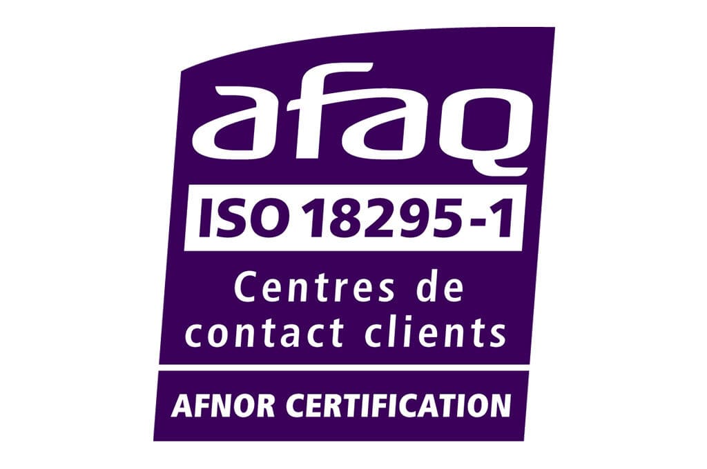 Logo AFAQ ISO 18295-1 — Centres de contact clients